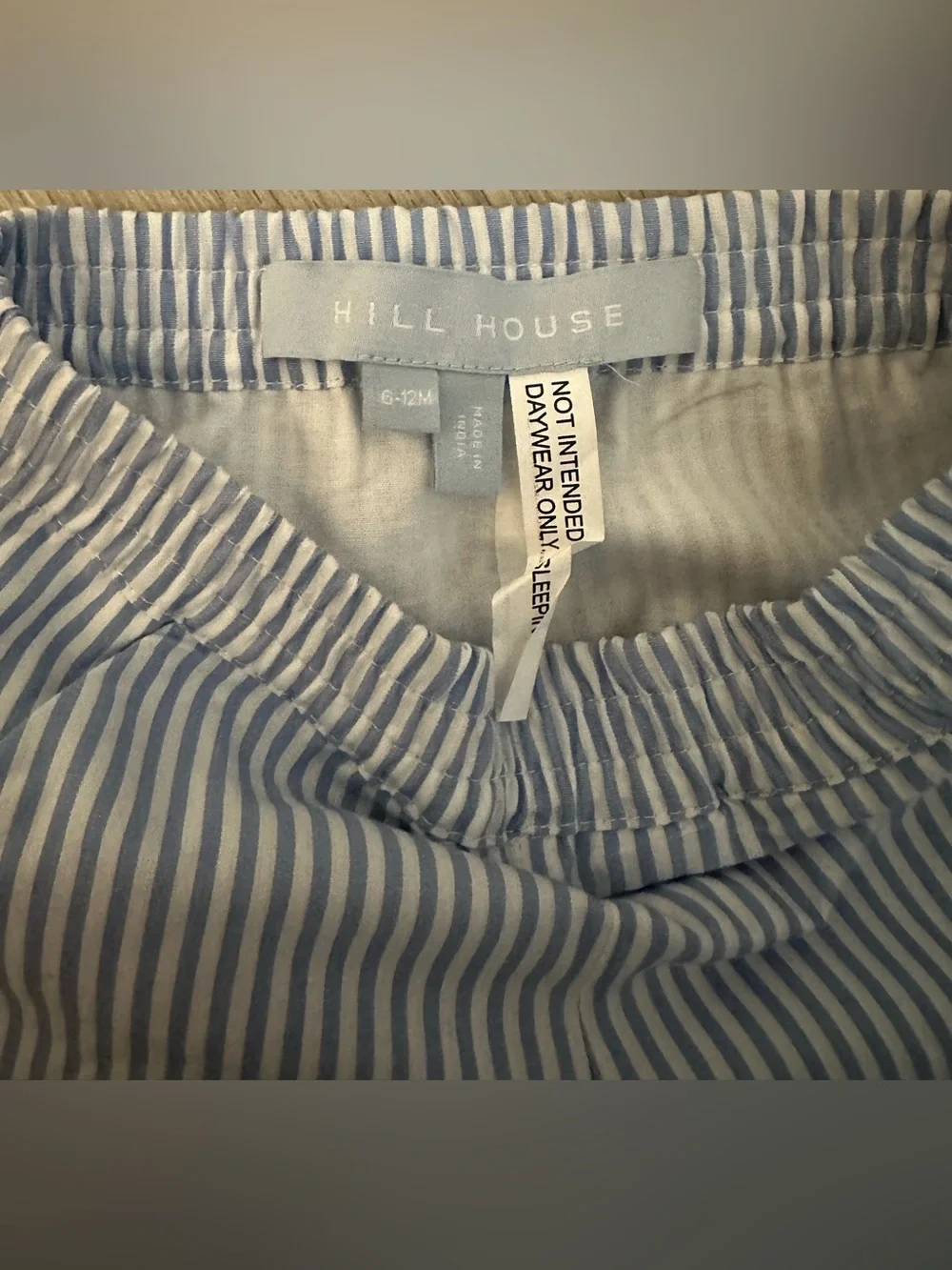 NWOT Hill House Baby Beau Shirt & Leo Shorts Set - Blue/White Stripe - 6-12M